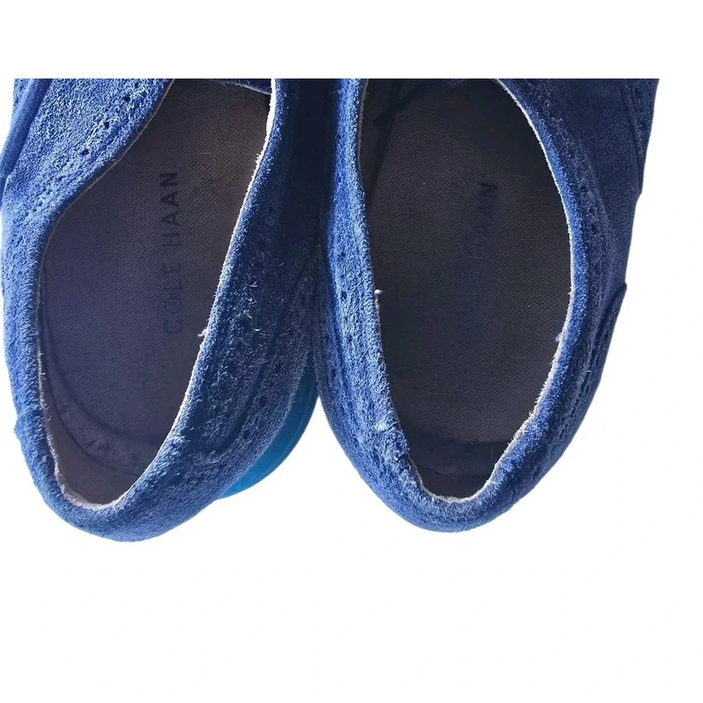 Cole Haan Mens‎ Wingtip Oxford Navy Oxford Suede Shoes Size 11 C23720